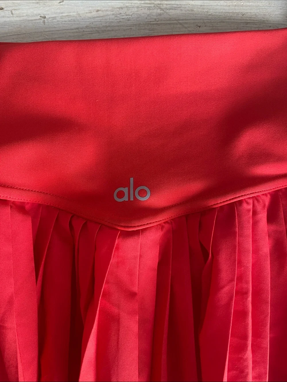 Alo Yoga Grand Slam Red Pleated Tennis Skirt Small - Picture 7 of 7